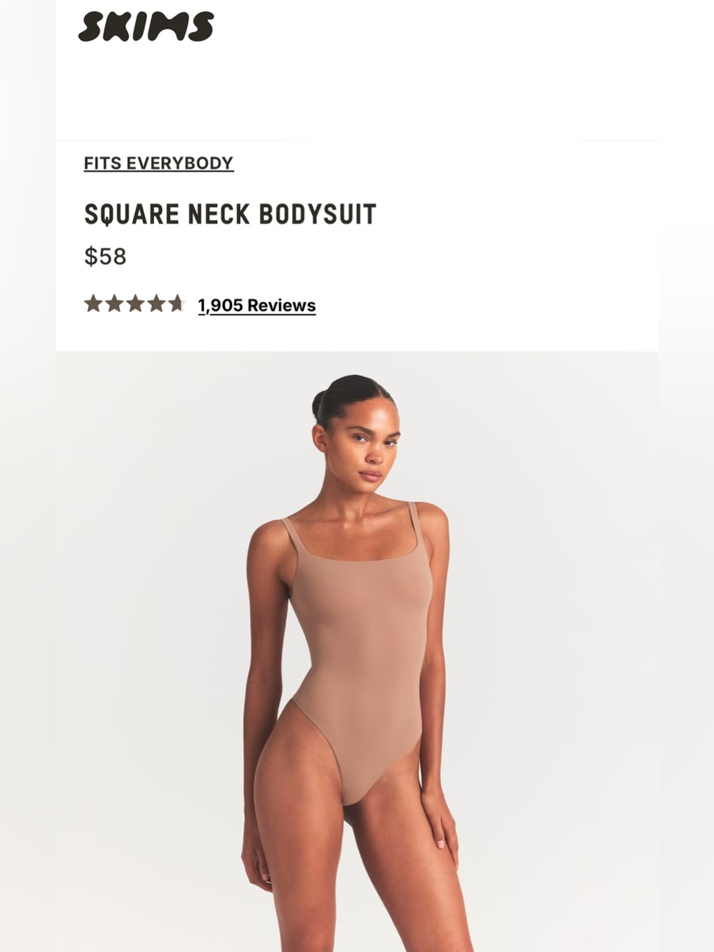 SKIMS Fits Everybody Square Neck Bodysuit | Sienna